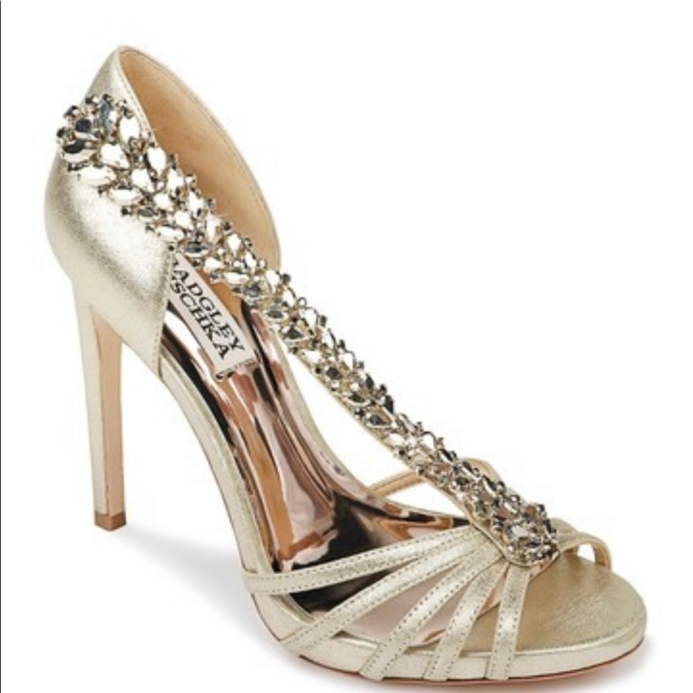 Badgley Mischka Suede Emma II Embellished Heeled